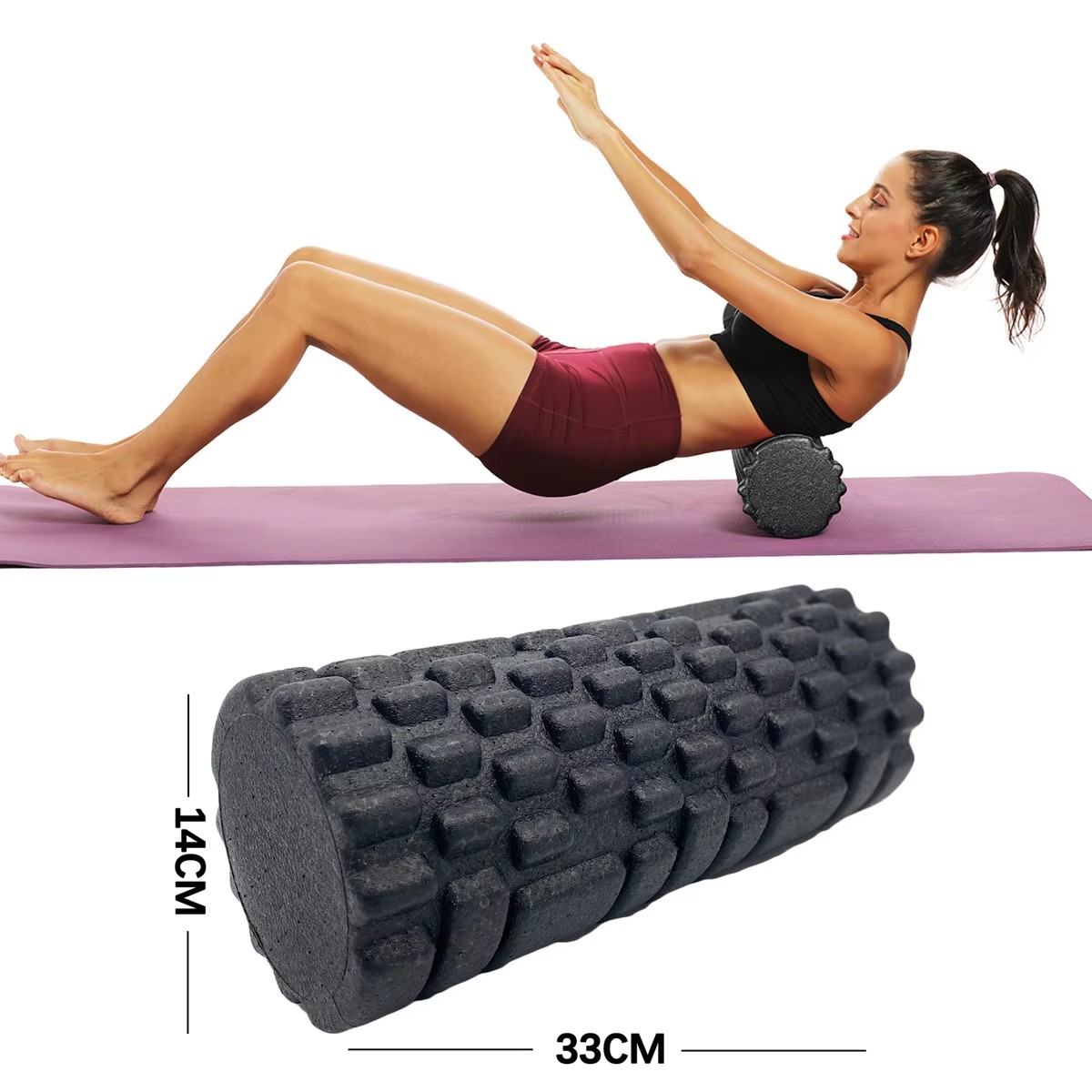 Vibrating Foam Roller - 30/33cm Fitness wałek piankowy wałek do