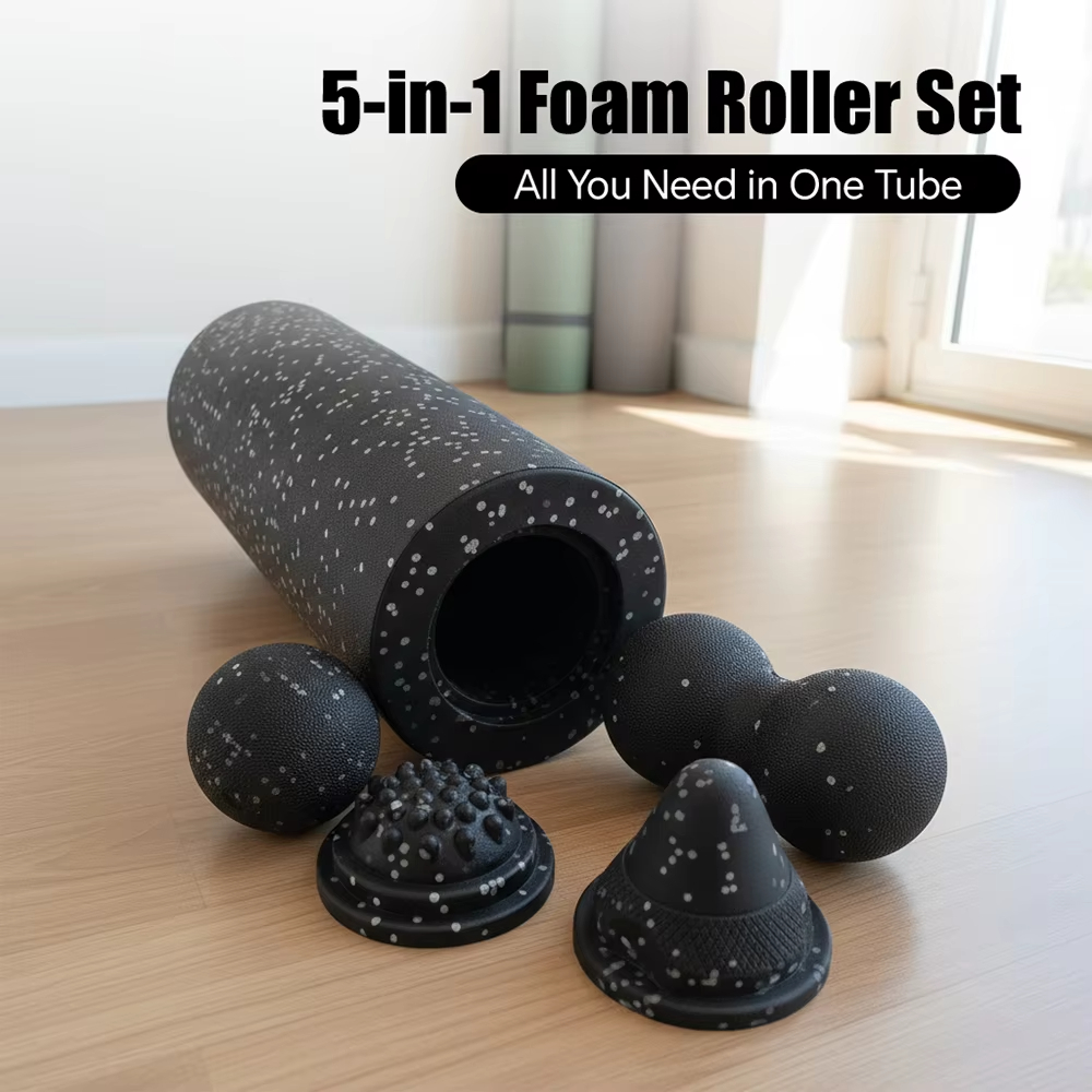 Vibrating Foam Roller - Zestaw do masażu powięzi 5 w