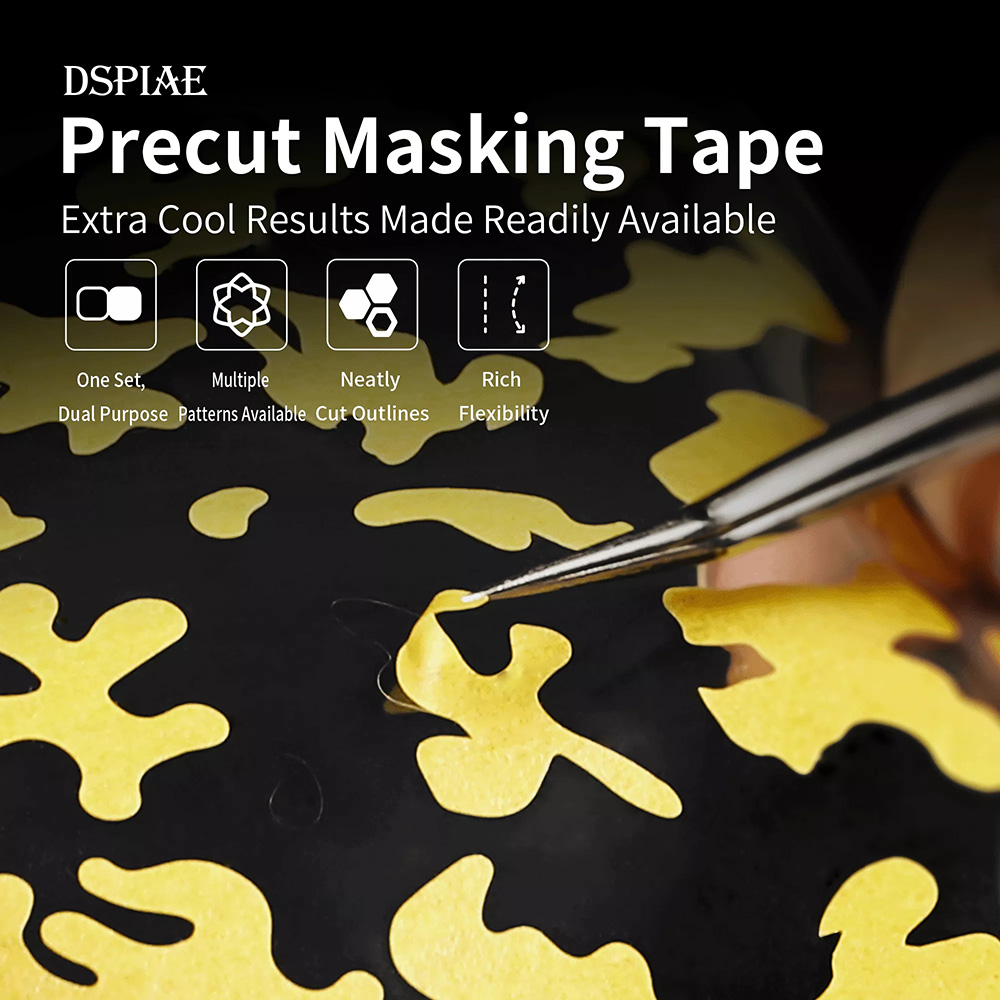Sports Taping Precut - DSPIAE Digital Camouflage Bug kamuflaż Sześciokątna