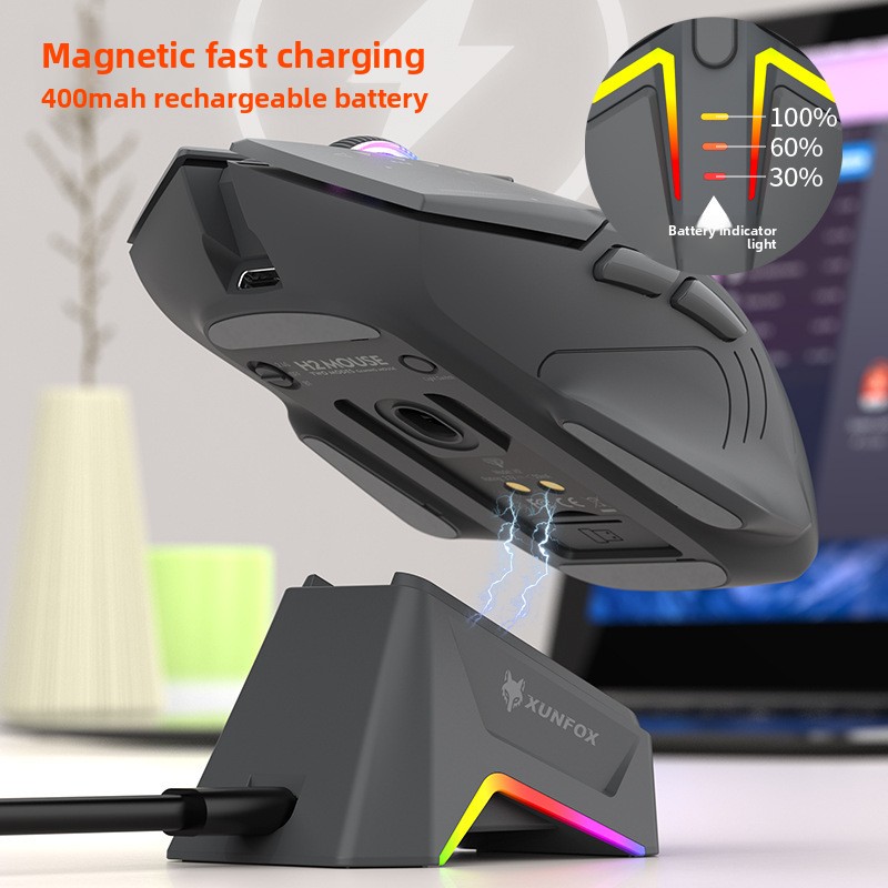 Mysz H2 z ładowaniem RGB, podś – Fitness Journal Planner recenzja i cena