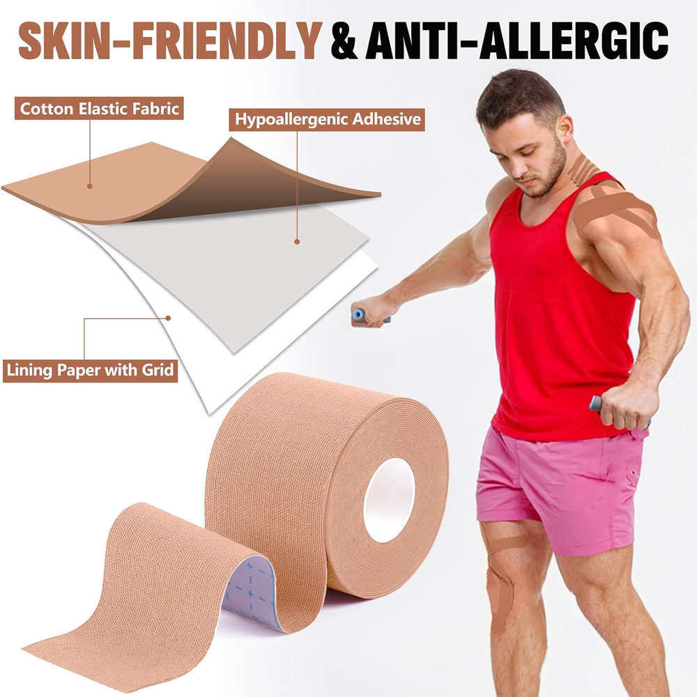 Taśma kinezjologiczna 5 rolek  – Sports Taping Precut recenzja i cena